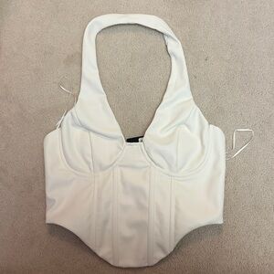 Fashion Nova White Faux Leather Matching Set